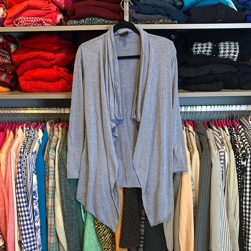 A.N.A. blue long sleeve open front cardigan size XS